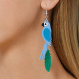 Blue Parrot Earrings