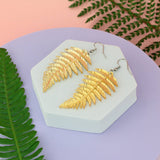 Gold Fern Earrings