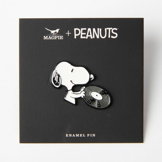 Peanuts Pin - Music is Life - Record