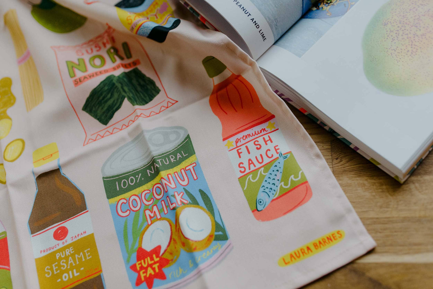 Asian ingredients Cotton Tea Towel