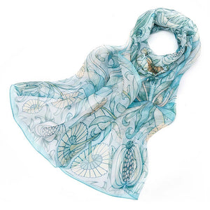 William Morris Pomegranate & Lily Pure Silk Scarf