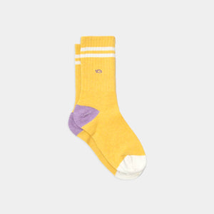 BILLYBELT Retro Combed Cotton Socks - Yellow