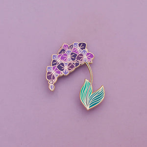 Purple Orchid Enamel Pin