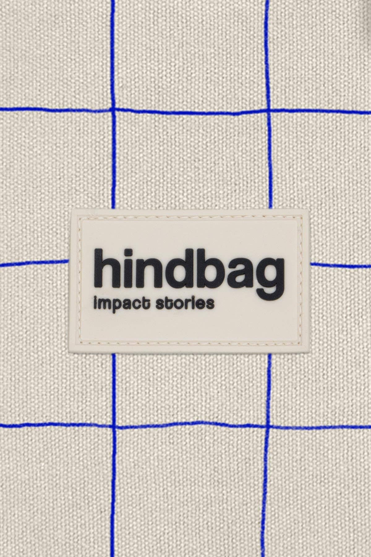 Olivia Checkered Cream/Blue Cross Body Bag