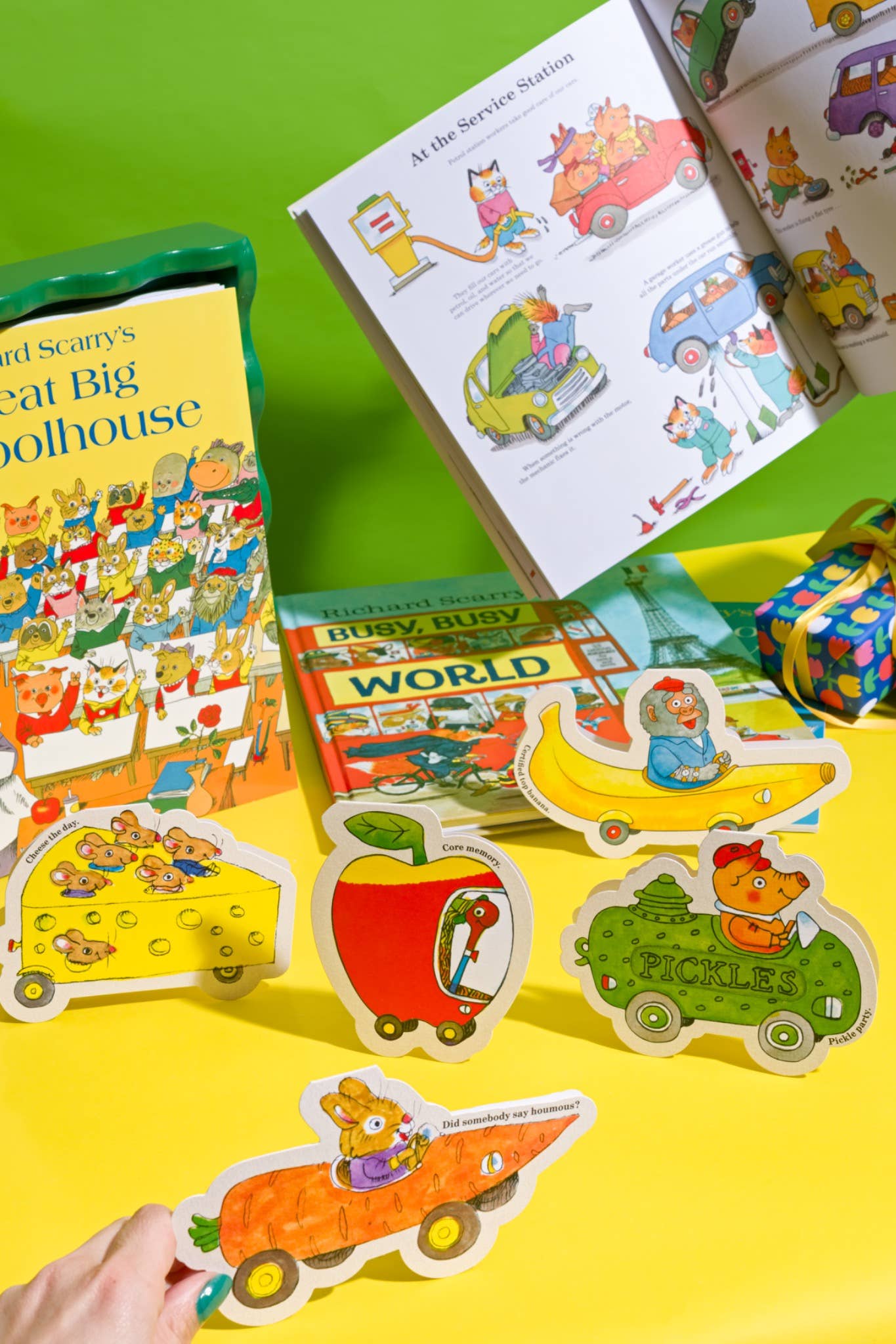 Richard Scarry Card - Carrot Bunny Car