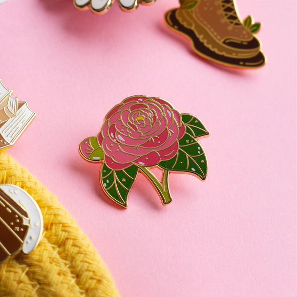 Japanese Camellia Enamel Pin