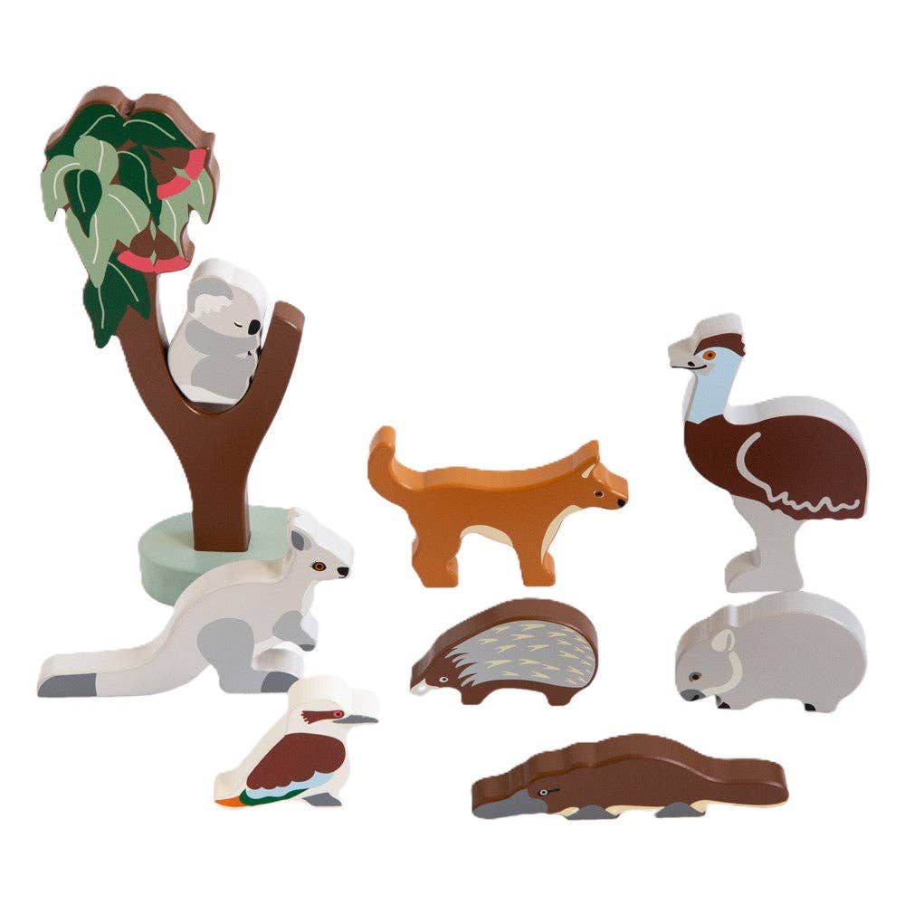 Wooden Aussie Animals Toy Set