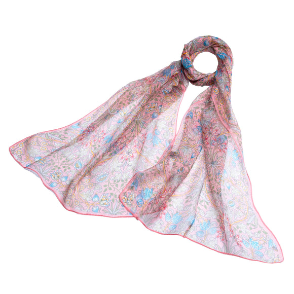 William Morris Hyacinth Pure Silk Scarf