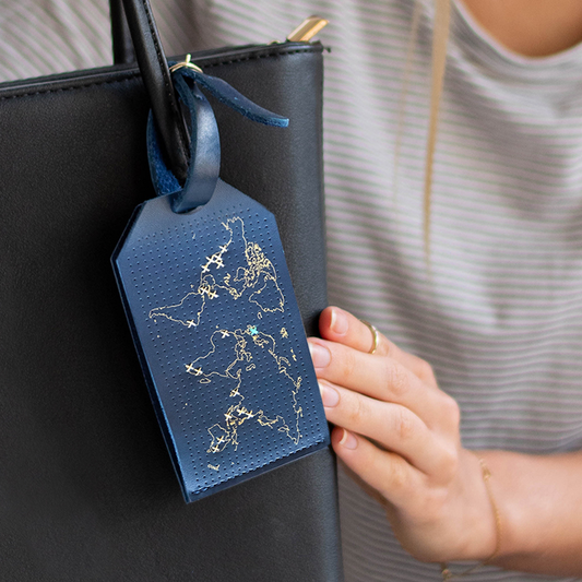 Stitch Where You've Been Luggage Tag - Navy
