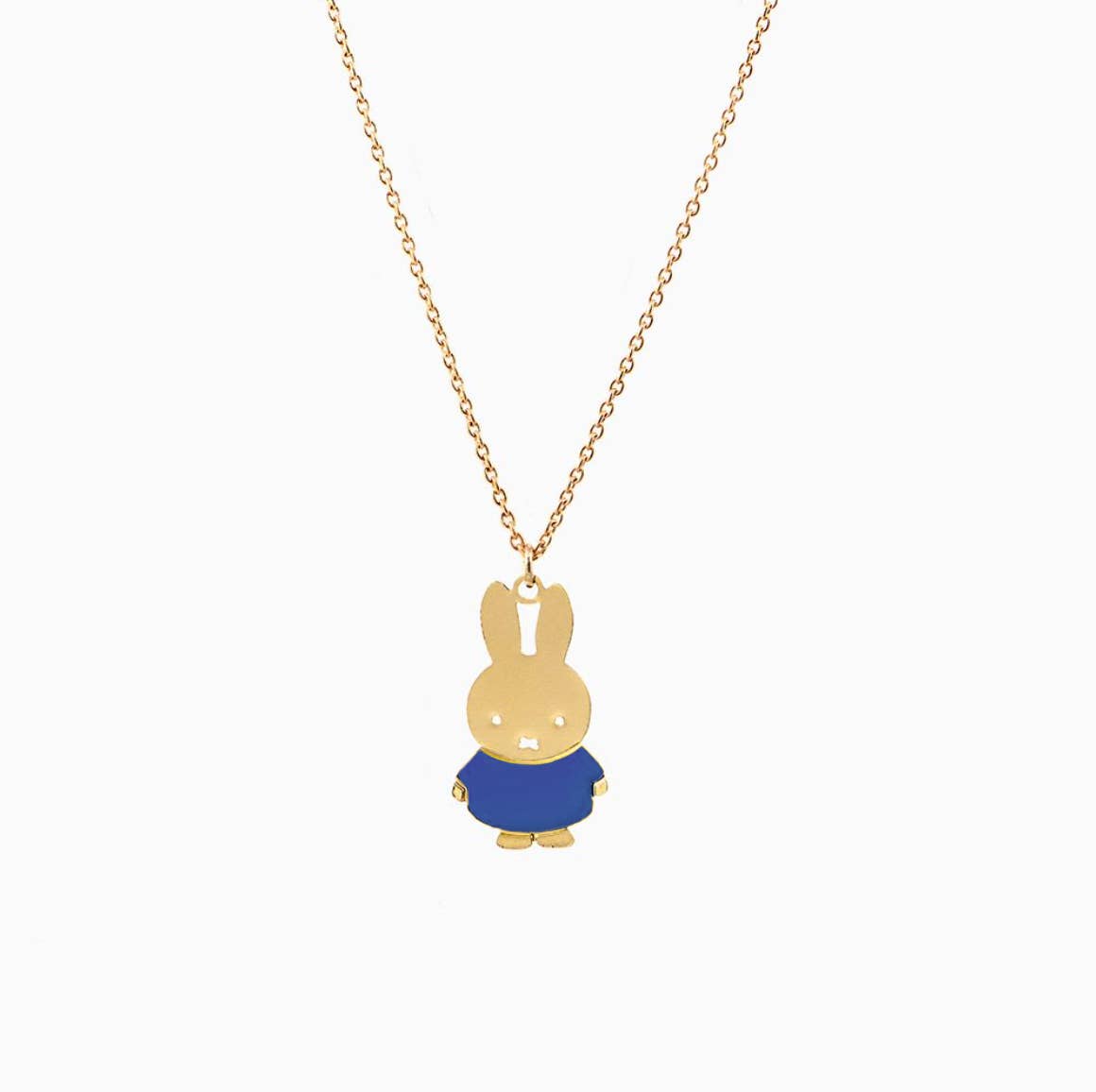 Miffy Enamel Necklace - Electric Blue