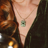 Emerald Art Deco Pendant