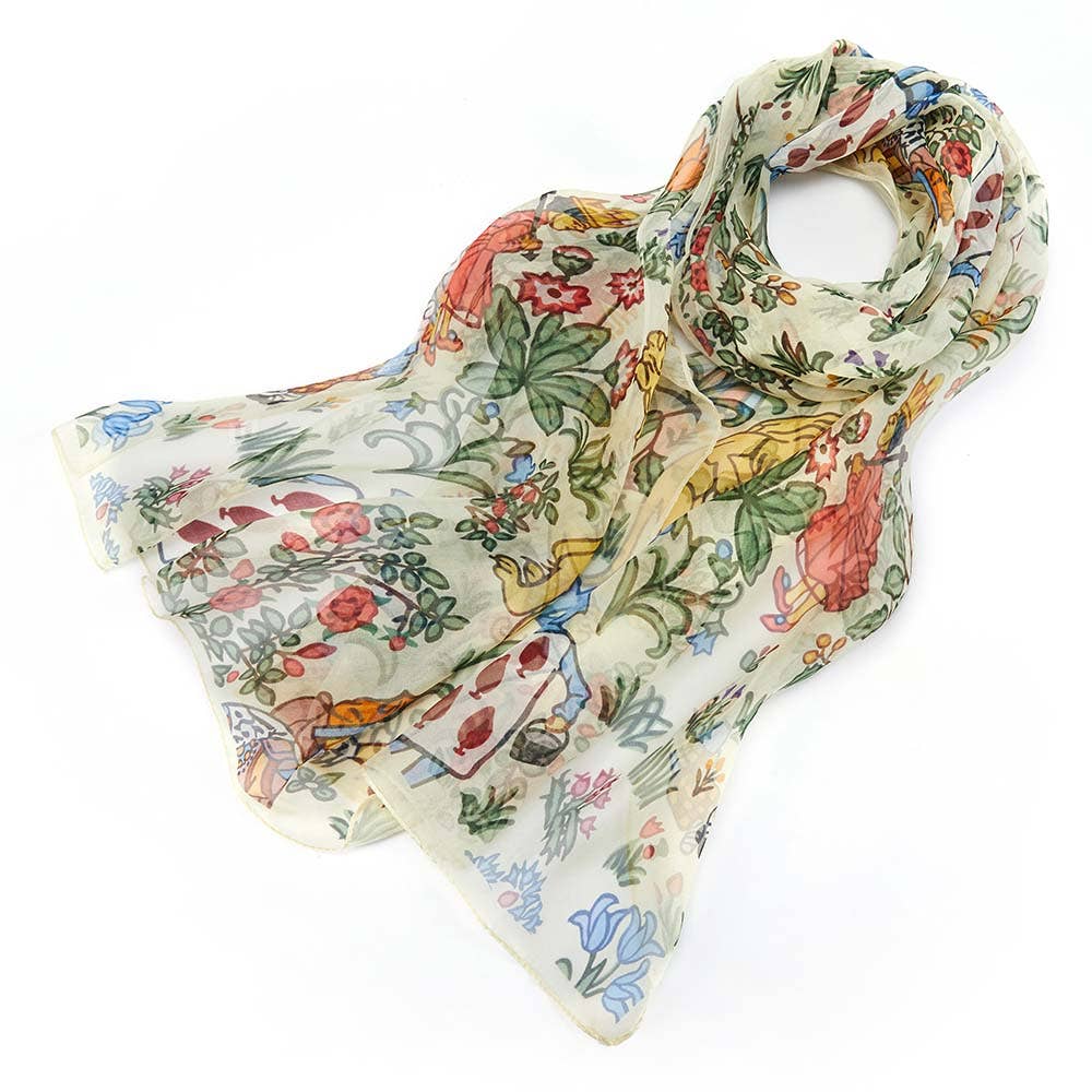 Alice in Wonderland Pure Silk Scarf