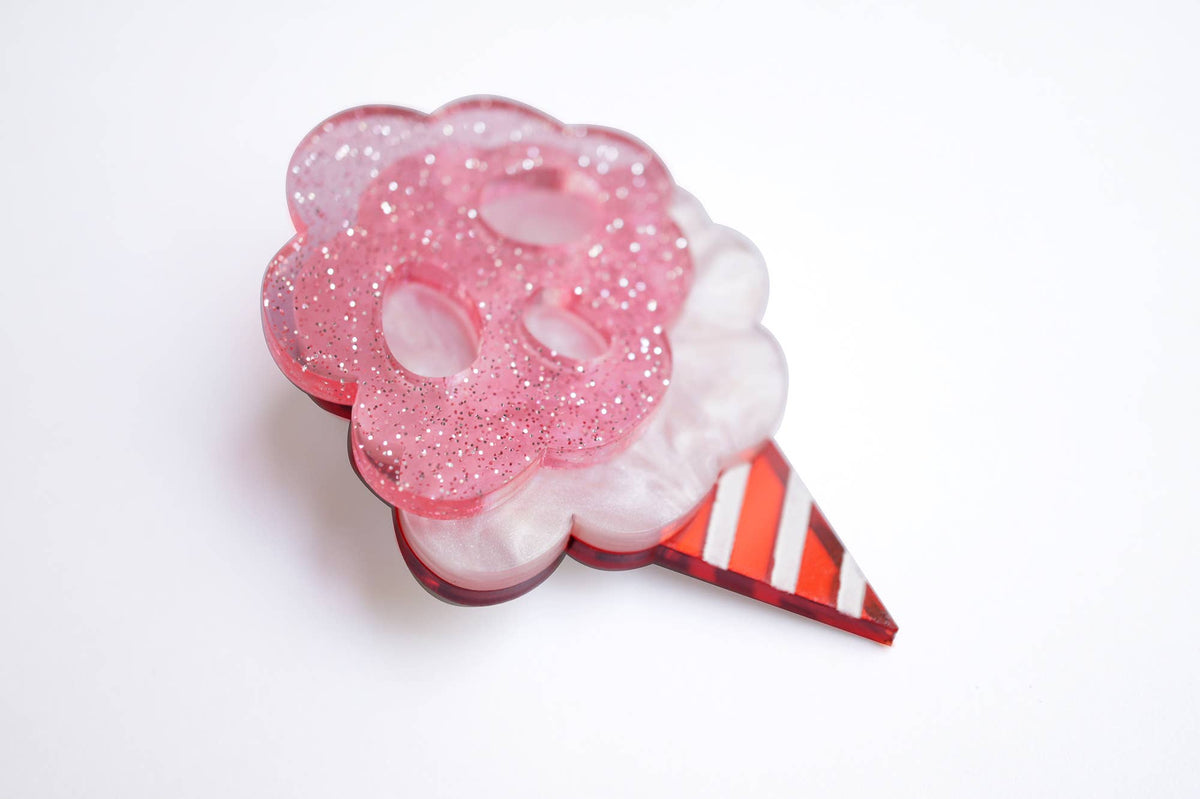 Cotton Candy Ghost Brooch