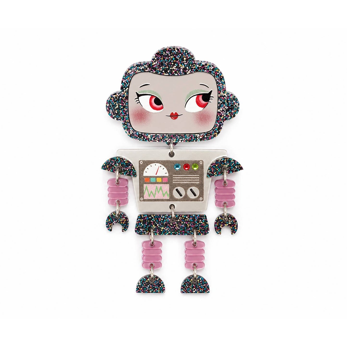 Retro Little Robot Brooch