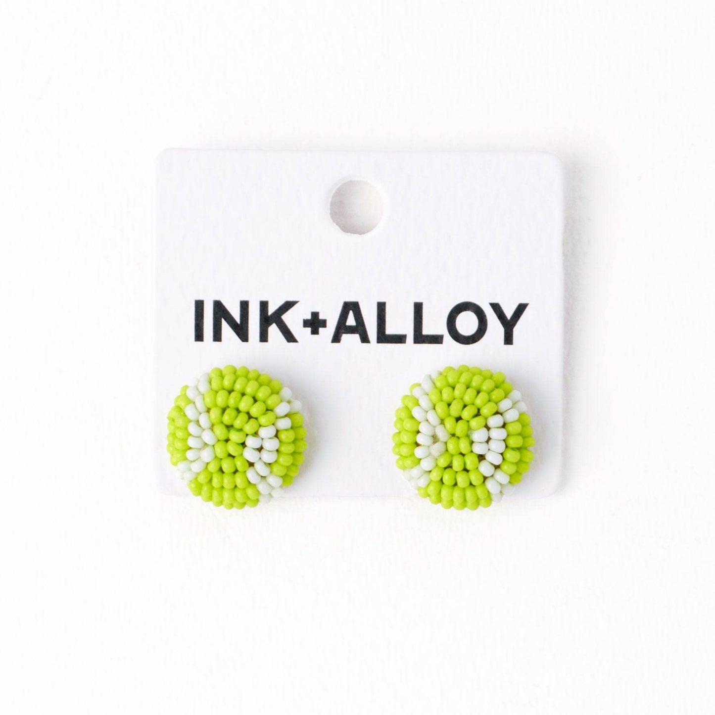 Coco Tennis Ball Beaded Earrings