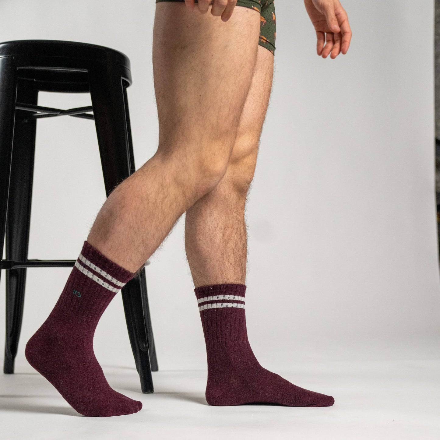 BILLYBELT Retro Socks - Burgundy