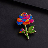 Rainbow Rose Enamel Pin