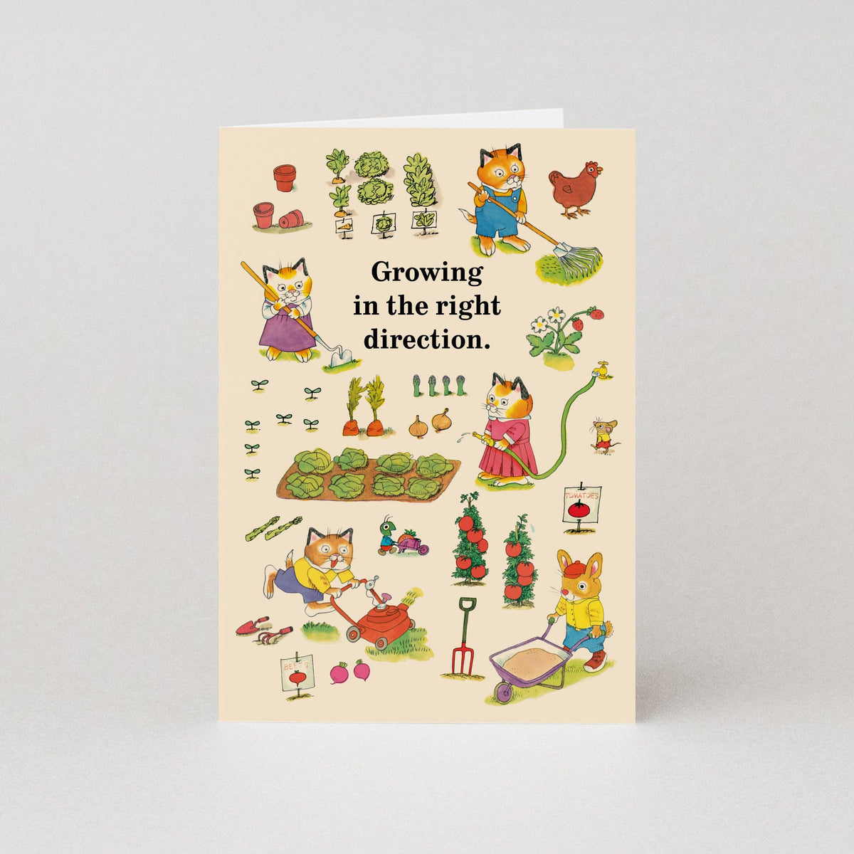 Richard Scarry Card - Growing In The Right Direction