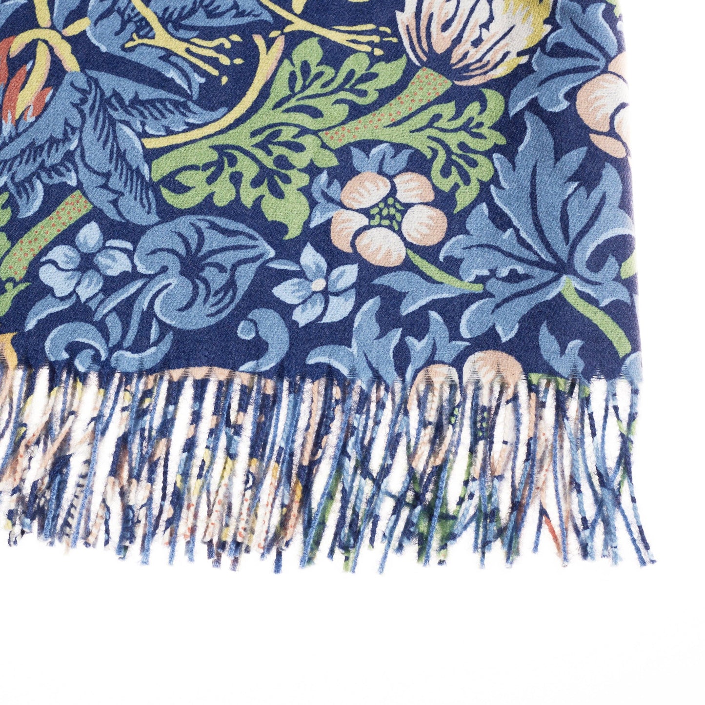 William Morris Strawberry Thief Blue Pashmina