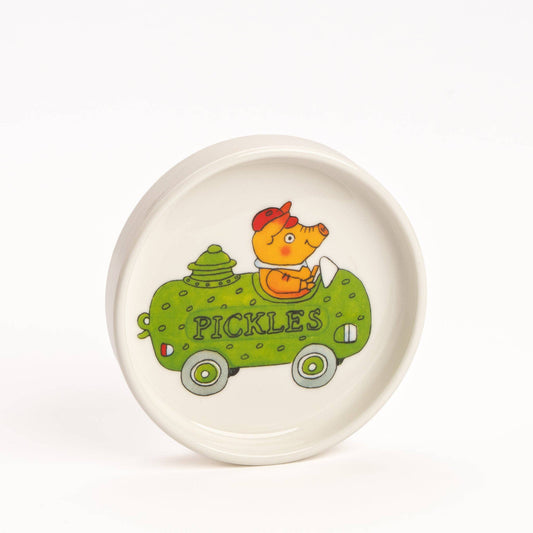 Richard Scarry Trinket Dish - Round - Pickle Car