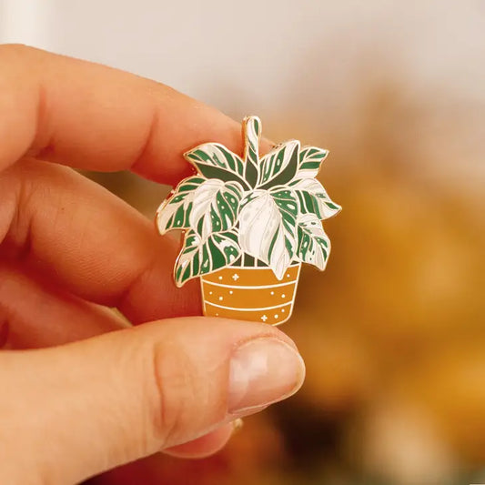 Variegated Alocasia Enamel Pin