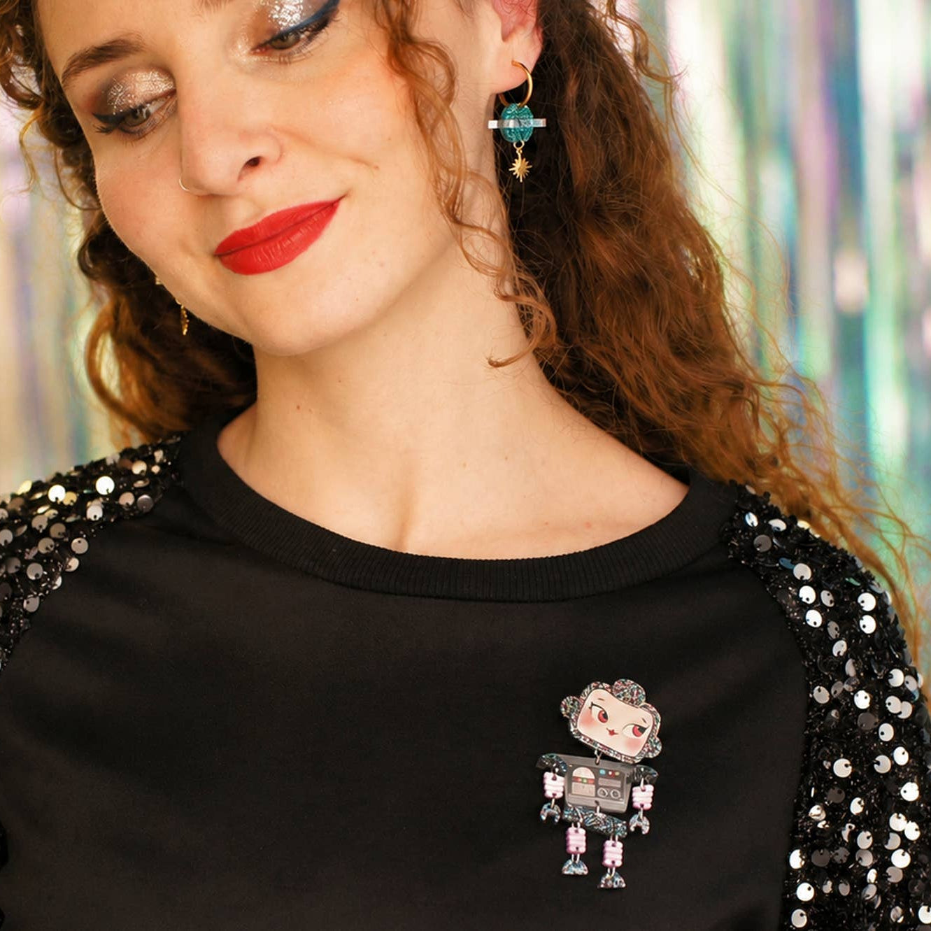 Retro Little Robot Brooch