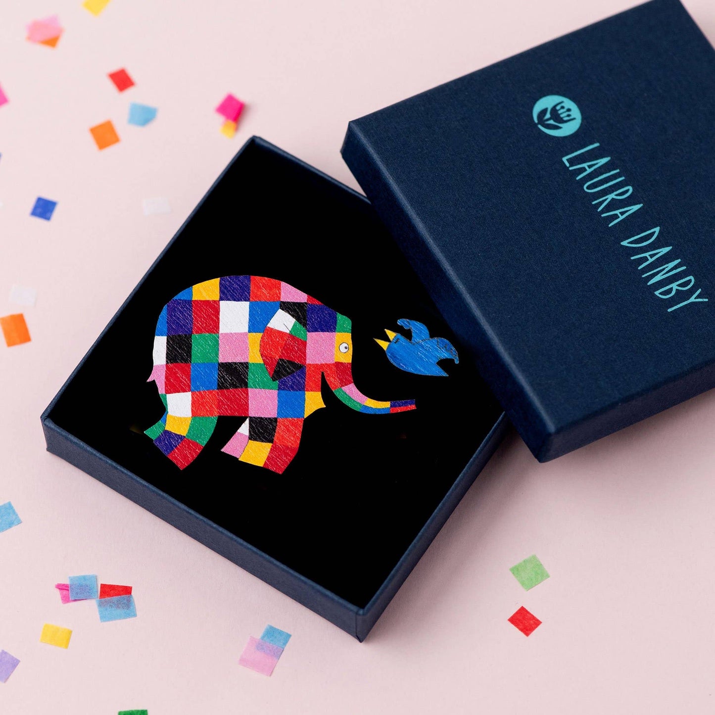 Elmer The Elephant Brooch