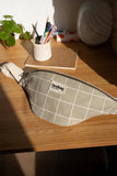 Olivia Checkered Green/White Cross Body Bag