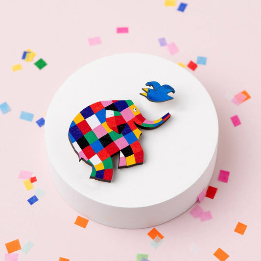 Elmer The Elephant Brooch