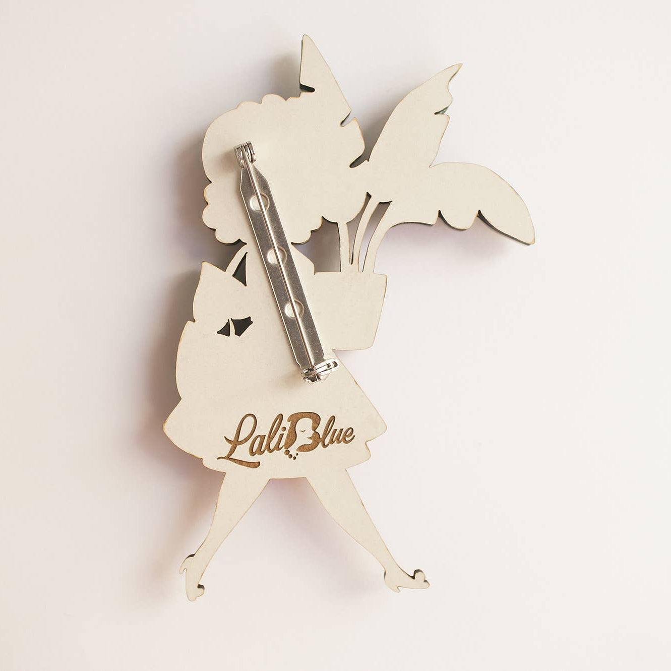 Girl Brooch with Plants