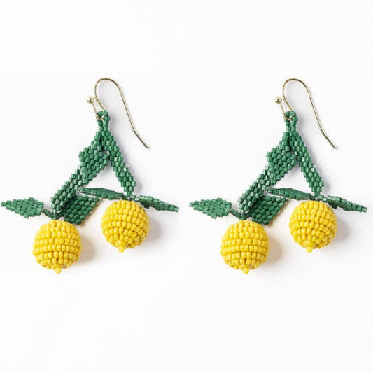 Lottie Lemon Dangle Luxe Earrings - Lemon