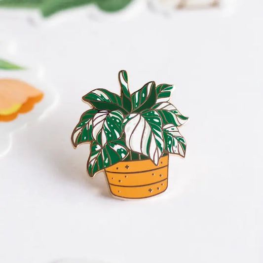 Variegated Alocasia Enamel Pin