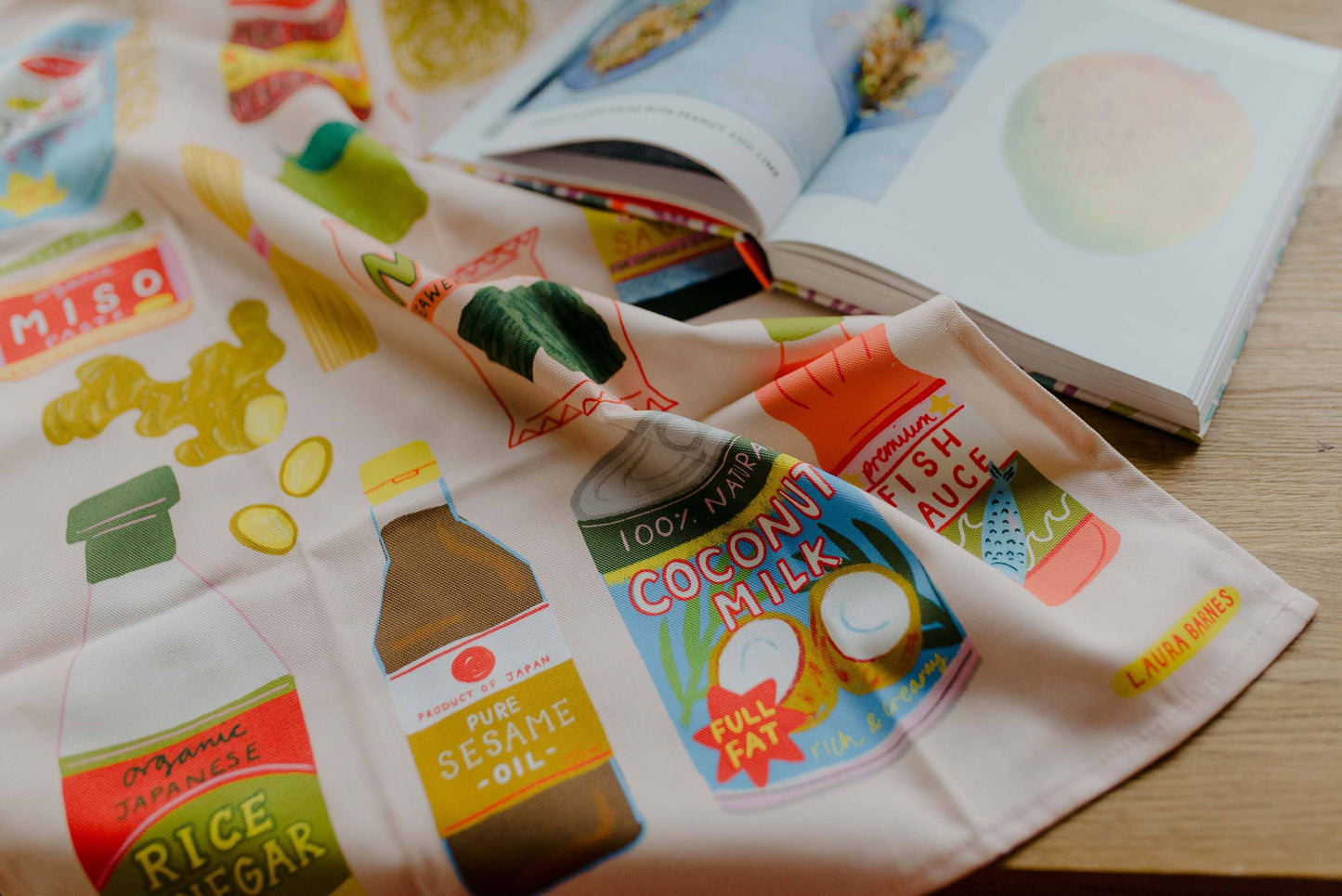 Asian ingredients Cotton Tea Towel