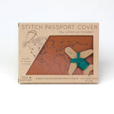 Stitch Where You've Been Passport Cover Kit - Brown Leather