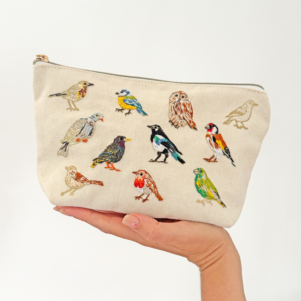 Stitch Your Birds Zip Pouch - Embroidery Kit