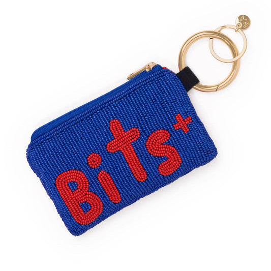Mary Bits + Bobs Beaded Coin Purse - Navy
