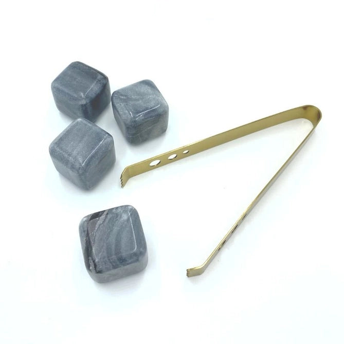 Whisky Stones Set with Tongs