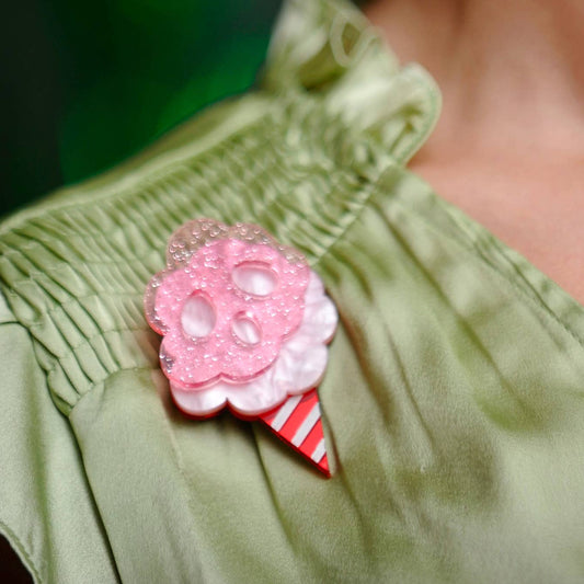 Cotton Candy Ghost Brooch