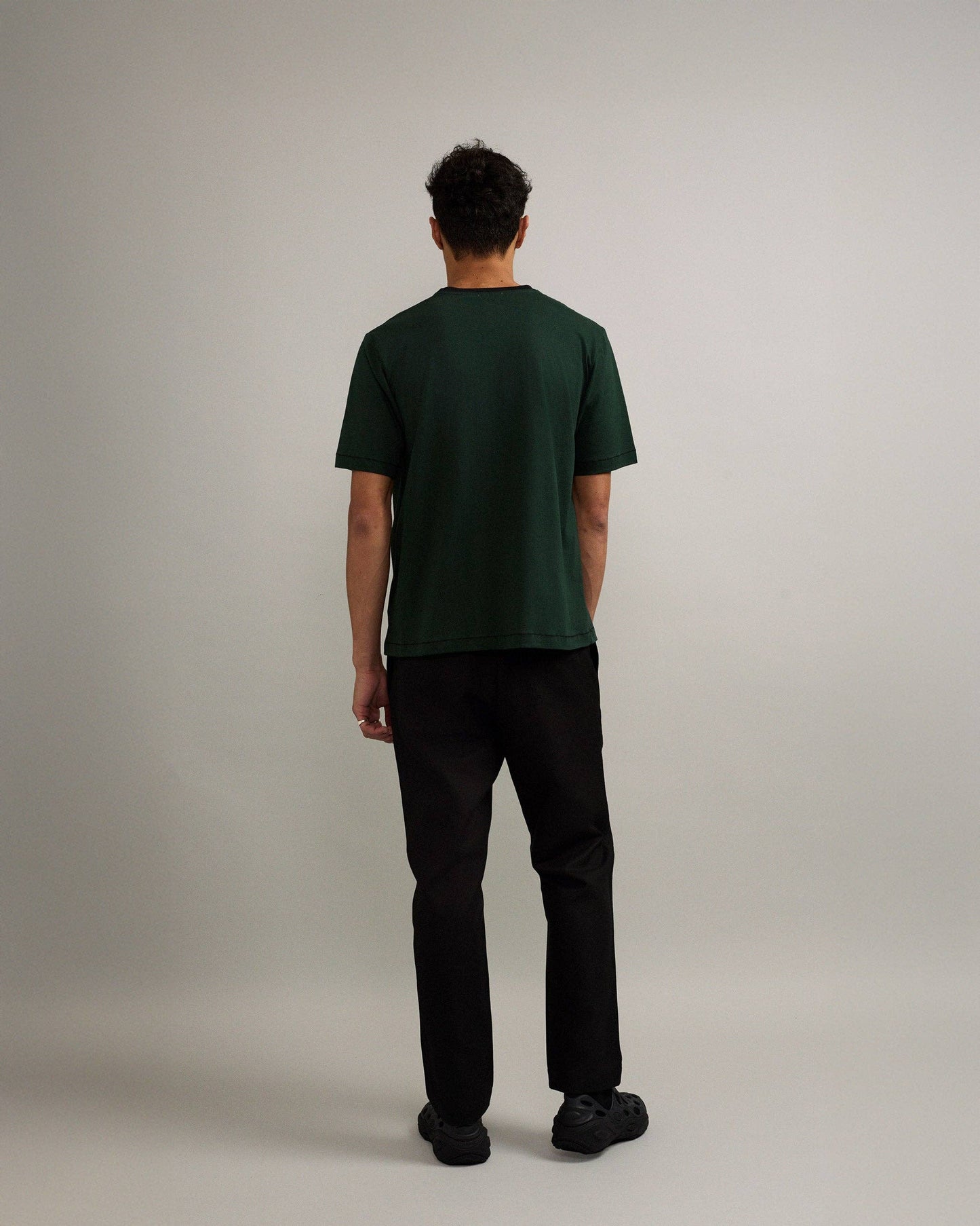 Classic Crew Tee Forest Green Smiley