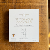 Stitch Your Cocktails Tea Towel - Embroidery Kit 