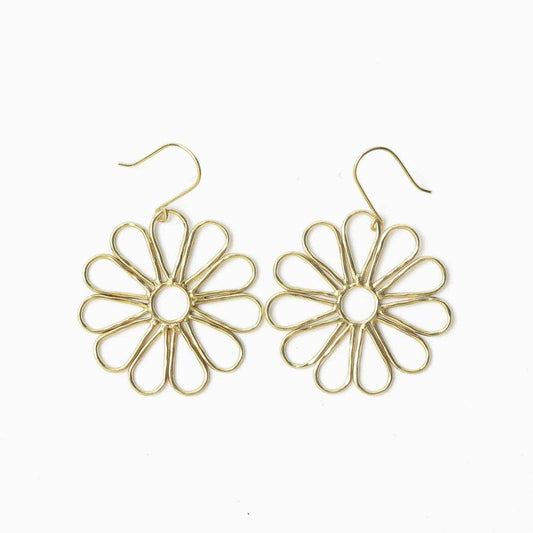 Stella Big Daisy Dangle Earrings