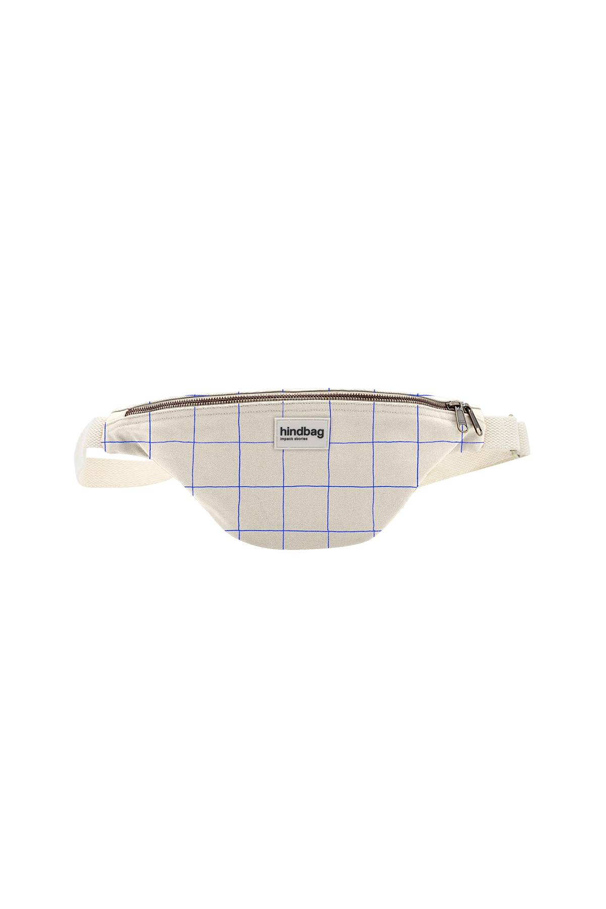 Olivia Checkered Cream/Blue Cross Body Bag