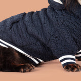 Navy Teddy Hoodie Dog Jumper