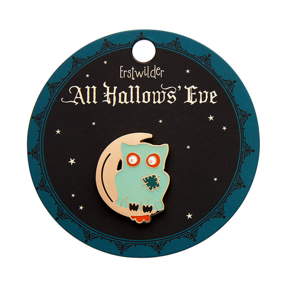 A Most Ghostly Owl Enamel Pin