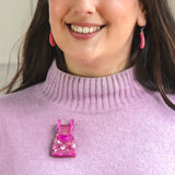 No Strings Attached Brooch - Pink