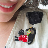 Feline Festive Brooch