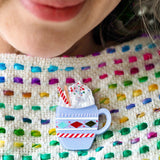 Christmas Cocoa Brooch