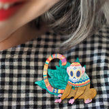 Frida's Monkey Brooch