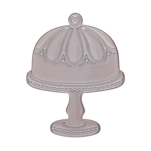 Classic Cake Stand Brooch - Silver