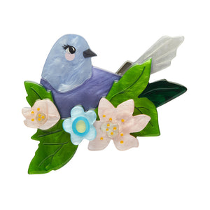 Gentle Bluebird Brooch